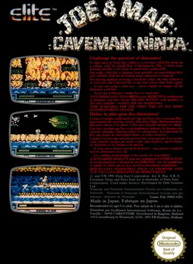 Joe & Mac - Caveman Ninja (Europe) box cover back